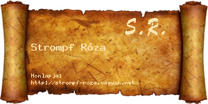 Strompf Róza névjegykártya
